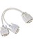 Yeni 1 Pc - 2 VGA Svga Monitör Erkek - 2 Çift Dişi Y Adaptör Splitter Kablosu 15 Pin (Yurt Dışından) 4