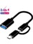 2 In 1 USB 3.0 Otg Adaptör Kablosu Tip-C Adaptör Mikro Usb'den USB 3.0'a Arayüz Dönüştürücü Cep Telefonu Şarj Kablosu Adaptörleri (Yurt Dışından) 1