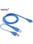 Kebidu Uzunluğu 50 cm Çift USB 3.0 A - Mikro-B USB 3.0 Y Kablosu HDD Kutusu Bilgisayar Kablosu Konektörü (Yurt Dışından) 2