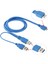 Kebidu Uzunluğu 50 cm Çift USB 3.0 A - Mikro-B USB 3.0 Y Kablosu HDD Kutusu Bilgisayar Kablosu Konektörü (Yurt Dışından) 4