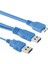 Kebidu Uzunluğu 50 cm Çift USB 3.0 A - Mikro-B USB 3.0 Y Kablosu HDD Kutusu Bilgisayar Kablosu Konektörü (Yurt Dışından) 5