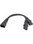 1 Adet Tek C14 - Çift C13 5-13R Kısa Güç Y Tipi Splitter Adaptör Kablosu Kablosu 25 cm (Yurt Dışından) 3