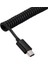 Spiral Sarmal Mikro USB B 5pin M - Mini USB B 5pin Erkek Adaptör Adaptör Kablosu 1m 3ft (Yurt Dışından) 5