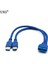 Çift 2 Bağlantı Noktalı Usb3.0 USB 3.0 A Erkek Anakart Anakart 20PIN Kablo Adaptörü 19 Pin USB Uzatma Kablosu (Yurt Dışından) 1