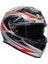 K3 E2206 Space Matt White Red Fluo Kapalı Kask 1
