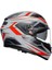 K3 E2206 Space Matt White Red Fluo Kapalı Kask 3