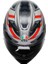 K3 E2206 Space Matt White Red Fluo Kapalı Kask 4