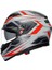 K3 E2206 Space Matt White Red Fluo Kapalı Kask 5