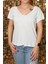 Kadın V Yaka Penye T Shirt 1