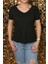 Kadın V Yaka Penye T Shirt 5
