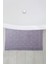 Banyo Zikzak Desenli Ultra Kalın Pamuk Gri 2'li Ayak Havlusu 50x70 cm 3