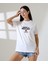 Kadın Ön ve Arka Ayıcık Baskılı Bisiklet Yaka T-Shirt 3