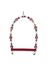 Boncuklu ve Tünekli Kuş Salıncağı 10 Cm-14 cm Bordo 1