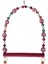 Boncuklu ve Tünekli Kuş Salıncağı 10 Cm-14 cm Bordo 3