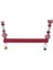 Boncuklu ve Tünekli Kuş Salıncağı 10 Cm-14 cm Bordo 5