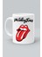 Rock Müzk Grup The Rollıng Stones Logo Baskılı Beyaz Kupa Bardak 1