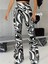 Aknbutik Kadın Yüksek Bel Zebra Desenli Tayt 4