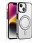 iPhone 13/14 Kılıf Pırlanta Taş Tasarımlı M-Safe Şarj Özellikli Karetta Silikon Kapak 1