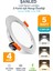 5W 3 Renkli(Beyaz,Günışığı,Amber)Beyaz Krom Kasa Led Spot Lamba- 4 ADETTİR 1