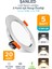 5W 3 Renkli(Beyaz,Günışığı,Amber)Beyaz Krom Kasa Led Spot Lamba-20 ADETTİR 1