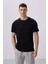 Siyah Erkek Basic Kısa Kol Standart Kalıp O Yaka T-Shirt 87911 1