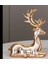 Gift Point Geyik Oturan Elekroplate Pudra Dekoratif Polyresin Enxboyxyükseklik 10X7X14CM 1 Adet 1