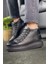 Deridün Yıldız Shoes CH258 CST Roma Deri Erkek Bot SIYAH 2
