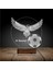 Kirppi 3D Lamba Kartal Top Futbol Taraftar Hediye Kişiye Özel Masa Gece Lambası 2