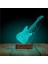 Kirppi 3D Lamba Elktro Gitar Müzisyen Hediye Kişiye Özel Masa Gece Lambası 3
