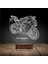 Kirppi 3D Lamba Motor Motorcu Motorsiklet Kişiye Özel Masa Gece Lambası 2