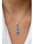 Sky Diamond Blue Creative Sapphire 925 Ayar Gümüş Lüks Kolye 2