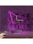 Kirppi 3D Saat Lamba Keman Müzik Nota Kişiye Özel Masa Gece Lambası 4