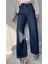 Beli Bağcıklı Denim Kadın Pantolon 1