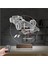 Kirppi 3D Saat Lamba Formula F1 Yarış Arabası Kişiye Özel Masa Gece Lambası 2