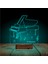 Kirppi 3D Lamba Piyano Müzik Piyanist Kişiye Özel Masa Gece Lambası-1 3