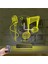 Kirppi 3D Saat Lamba Müzik Nota Mikrofon Kişiye Özel Masa Gece Lambası 5