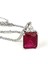 Sky Diamond Red Creative Rubies 925 Ayar Gümüş Lüks Baget Kolye 3