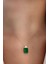 Sky Diamond Green Creative Rubies 925 Ayar Gümüş Lüks Baget Kolye 2