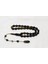 8X11 mm Tacir Usta Işçilikli Sarı Siyah Ateşi Kehribar Tesbih - Şeffaf Delim Tespih 1