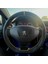 Dikişli Direksiyon Kılıfı Siyah Deri Sarı Yüzük Sarı Dikişli Citroen C-Elysee Için 1