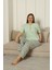 Büyük Beden Kısa Kollu Pamuklu Kadın Pijama Takımı 4