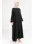 Inci Detaylı Siyah Abaya 9268 2