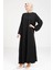 Inci Detaylı Siyah Abaya 9268 3
