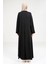 Saten Elbiseli Siyah Abaya 9269 5