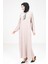 Fularlı Bej Elbise 9295 4