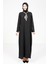 Fularlı Siyah Elbise 9295 1