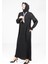 Fularlı Siyah Elbise 9295 3