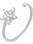 925 Ayar Gümüş Minik Yıldız Taşlı Yüzük, Beyaz 2
