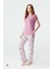 Zi Zi Gül Kurusu Düğme Detaylı Dantel Kısa Kollu Çiçekli Pijama Takımı 1