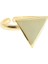 925 Ayar Gümüş Minik Üçgen Yüzük, Sarı 4